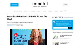 Download the New Digital Edition for iPad - Mindful