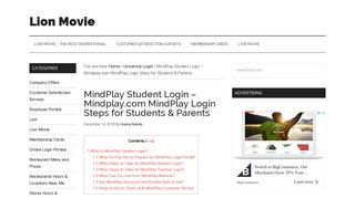 MindPlay Student Login – Mindplay.com MindPlay Login Steps for ...