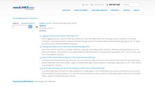 mindSHIFT Online Customer Support / Outlook Web App (OWA 2010)