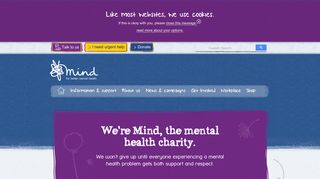 Home | Mind, the mental health charity - help for mental health problems