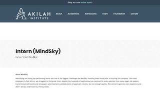 Intern (MindSky) - Akilah Institute