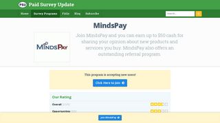 MindsPay Reviews & Ratings - Paid Survey Update
