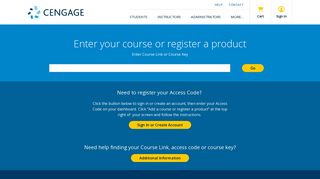 Register a Student Access Code - Cengage