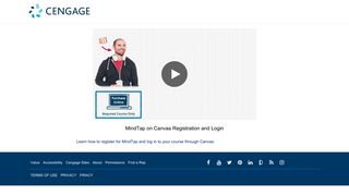 MindTap on Canvas Registration and Login