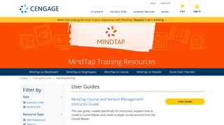 MindTap - Training Resources - Cengage