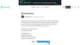 Minecloud.io — Steemit