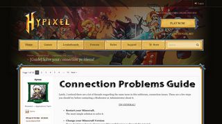 [Guide] Solve your connection problems! | Hypixel - Minecraft ...