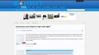 Connection lost failed to login bad login? | Bukkit Forums