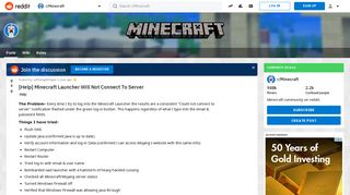 [Help] Minecraft Launcher Will Not Connect To Server : Minecraft ...