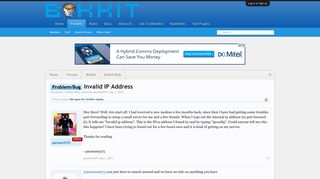 Problem/Bug - Invalid IP Address | Bukkit Forums
