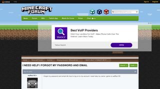 I NEED HELP I FORGOT MY PASSWORD AND EMAIL - Mojang Account ...