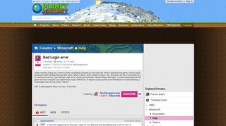 Bad Login error - Planet Minecraft