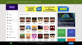 Minecraft players online, search by name or UUID