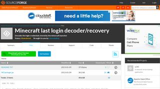 Minecraft last login decoder/recovery - Browse Files at SourceForge.net