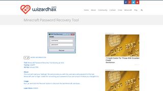 Minecraft Password Recovery Tool - WiZARDHAX.com