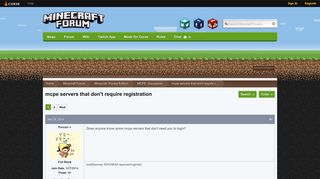 mcpe servers that don't require registration - MCPE: Discussion ...