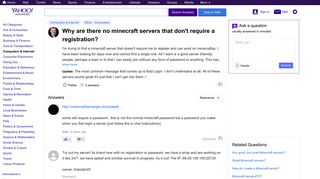 Why are there no minecraft servers that don't require a ...