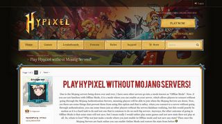 Play Hypixel without Mojang Servers!!! | Hypixel - Minecraft ...