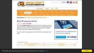 Hunger Games Minecraft Servers - Minecraft Server List