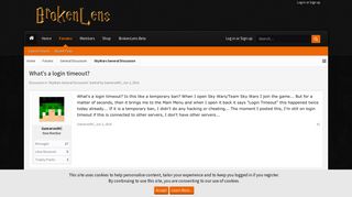 What's a login timeout? | BrokenLens Forums - Brlns.net
