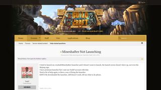 Mineshafter Not Launching | GuildCraft Network - Cracked Minecraft ...