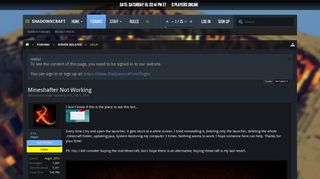 Mineshafter Not Working | ShadowXCraft