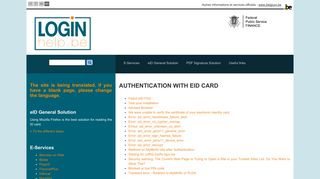 Authentification FAS par eID - Login Hulp