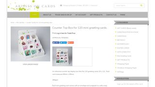 Counter Top Box for 120 mini greeting cards. [CTB 01] : Artists On ...
