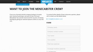 Minicabster: Become Partner