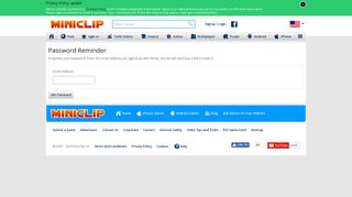 Get a Password Reminder for your Miniclip Account