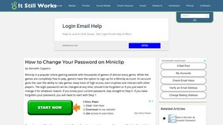 How to Change Your Password on Miniclip | It Still Works