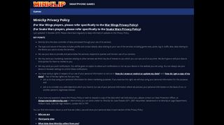 Privacy Policy - Smartphone Games - Miniclip.com