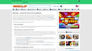 Terms & Conditions - Miniclip, Play Games