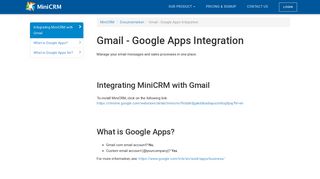 Gmail - Google Apps Integration - MiniCRM