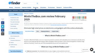MiniInTheBox.com review January 2019 | finder.com