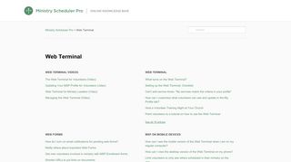 Web Terminal – Ministry Scheduler Pro