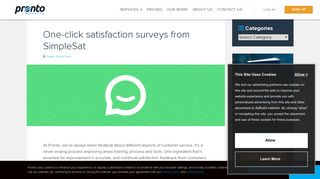 One-click satisfaction surveys from SimpleSat | Pronto Marketing
