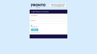 Pronto Plus by Pronto Software - Login