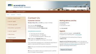 Contact us / | Applicants - Unemployment Insurance Minnesota