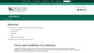 eServices - Minnesota State College Southeast