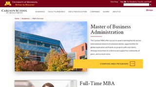 Master of Business Administration | Carlson School of Management