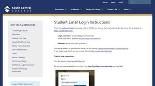 Student Email Login Instructions | Department of Information Technology
