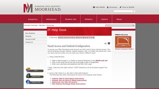 Email Access | Help Desk | Minnesota State University Moorhead