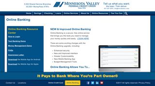 Online Banking | Minnesota Valley Federal Credit Union
