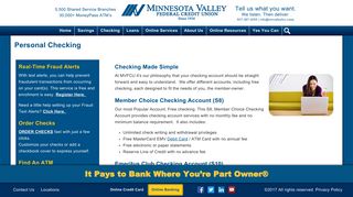 Checking - Minnesota Valley Federal Credit Union