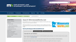 Search MinnesotaWorks.net / Minnesota Department of Employment ...