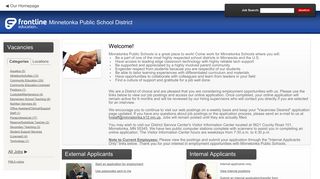 Minnetonka Public School District - Frontline Recruitment