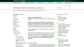 Logging into Bb | Information Technology Services | NDSU