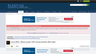 Linux Mint : Black screen with mouse pointer after login. - Linux ...
