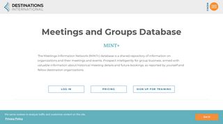 Meetings and Groups Database (MINT+) - Destinations International